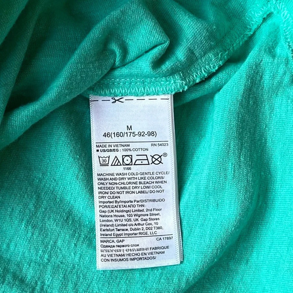 Gap Women’s Green Scoop Neck Tank Top - Size M - EUC - 100% Cotton - Picture 4 of 6